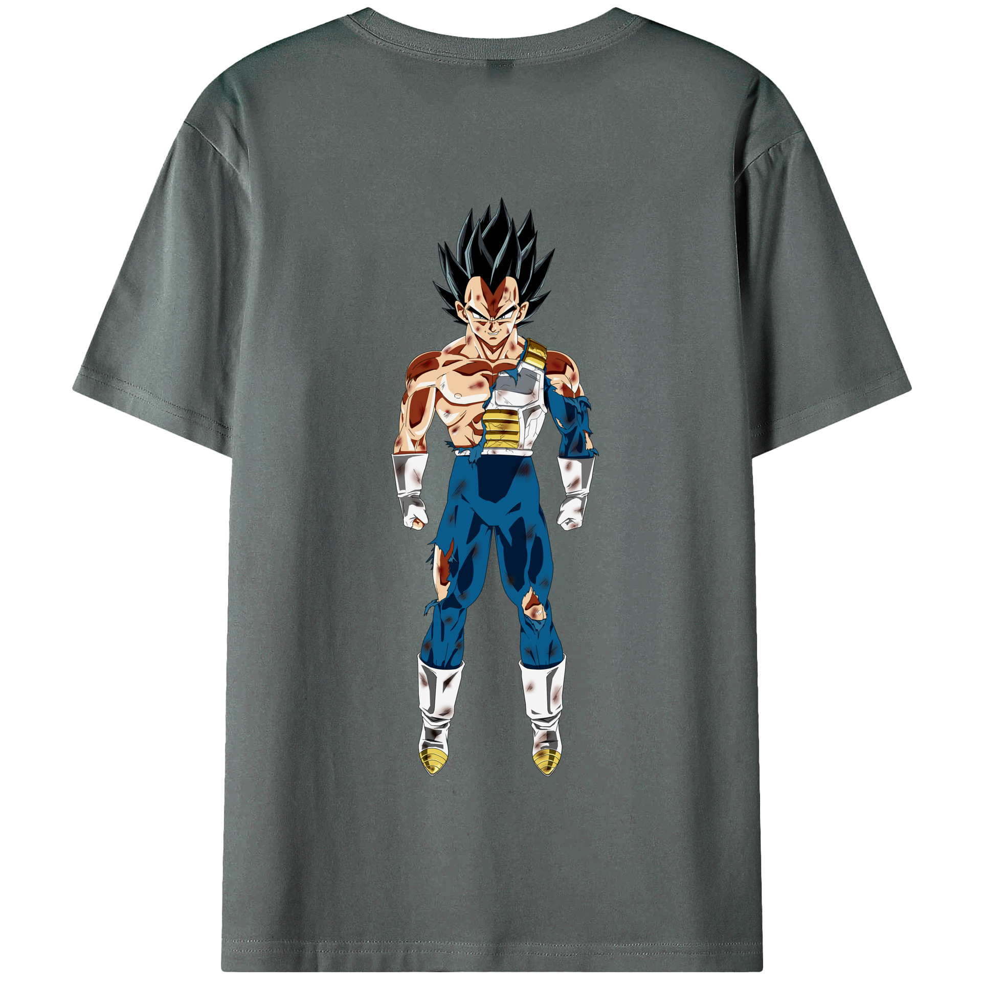 （画像用） ドラゴンボール ベジータ四世（Bejīta Yonsei）DRAGON BALL Vegeta IV 綿100％半袖Tシャツ（背面プリント）